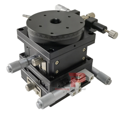 4-Axis Positioning Stage Built by an XYZ Translation Stage and a Rotation Stage